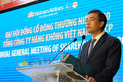 Tân Chủ tịch Hội đồng quản trị Đặng Ngọc Hòa phát biểu ra mắt Đại hội